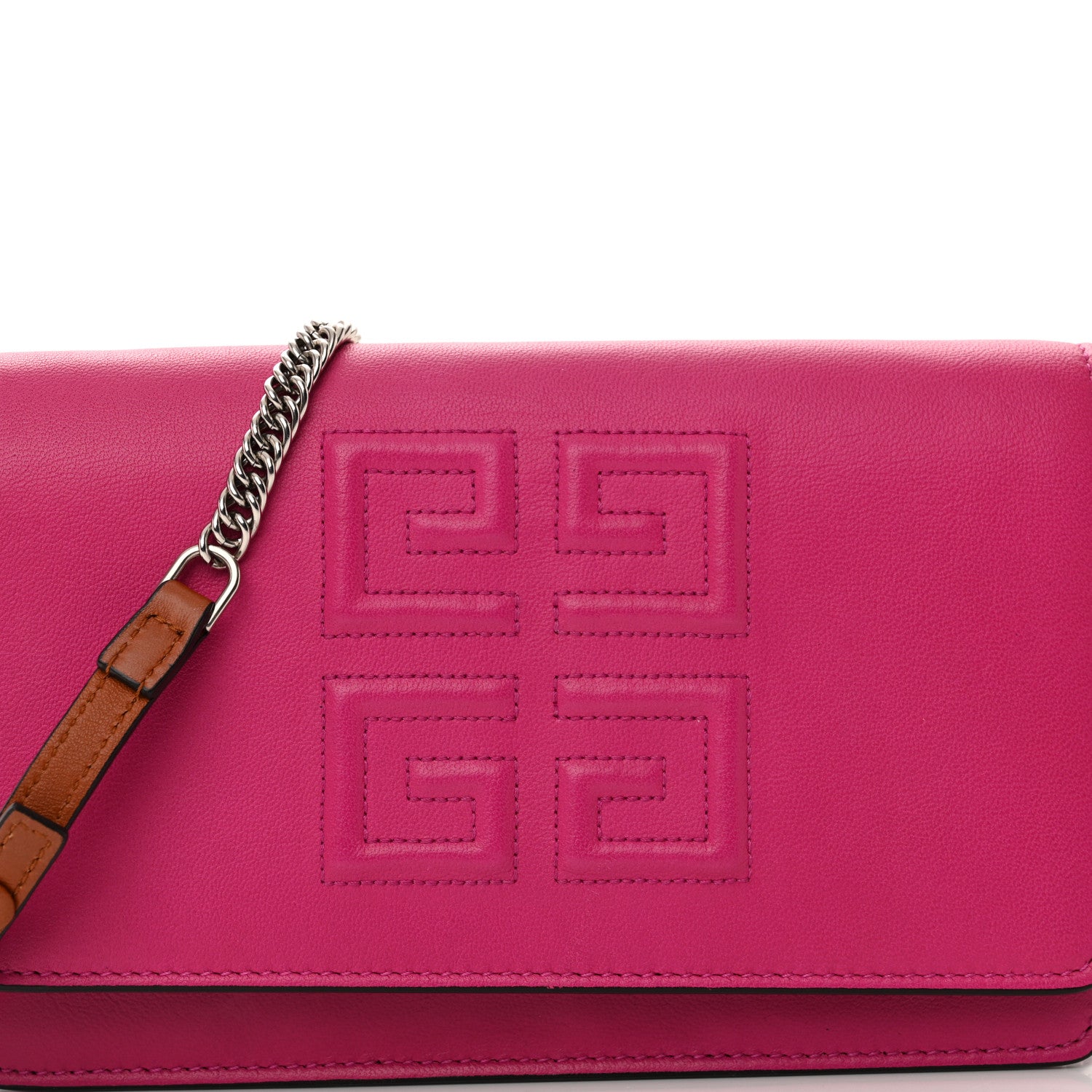 Givenchy Lambskin Emblem Chain Wallet Cyclamen 3 of 11