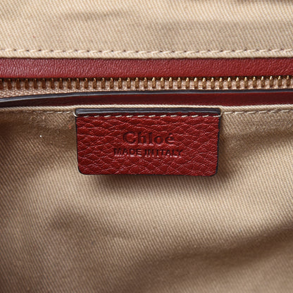 Chloe Calfskin Small Owen Flap Bag Sienna Red 6 of 7