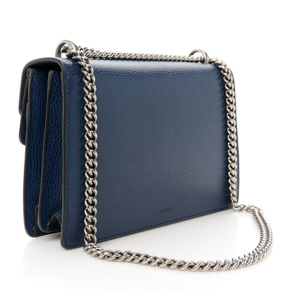 Gucci Pebbled Calfskin Small Dionysus Shoulder Bag Blue Agata 3 of 11