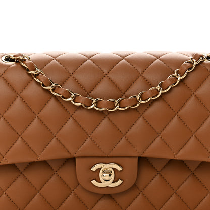 Chanel Lambskin Quilted Medium Double Flap Brown 8 of 11