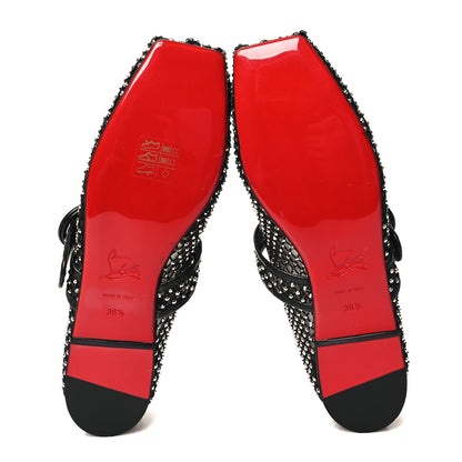 Christian Louboutin Crystal Mamastrapitina Strass Mesh Ballerina Flats 36.5 Black 5 of 8