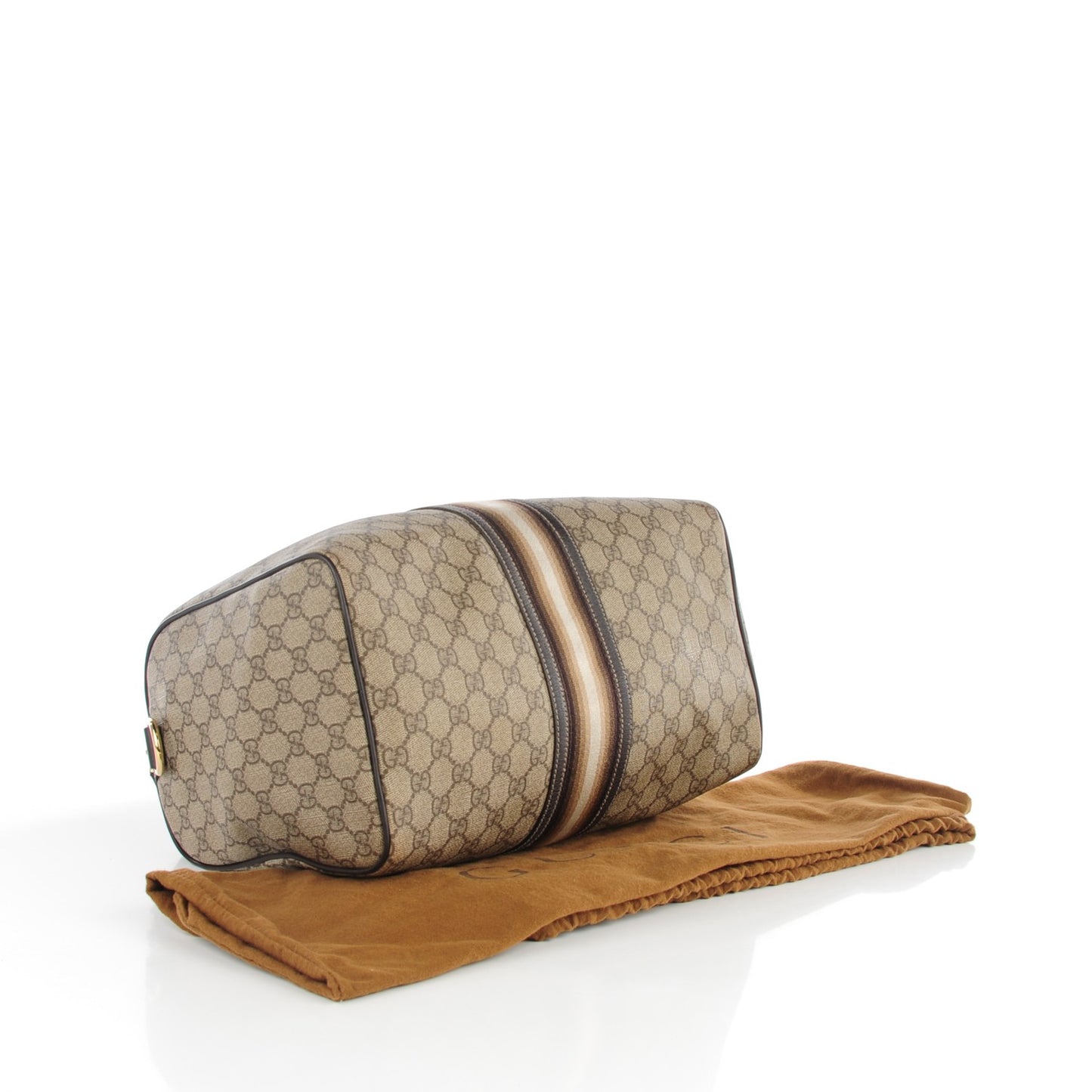 GG Plus Monogram Web Medium Joy Boston Dark Brown