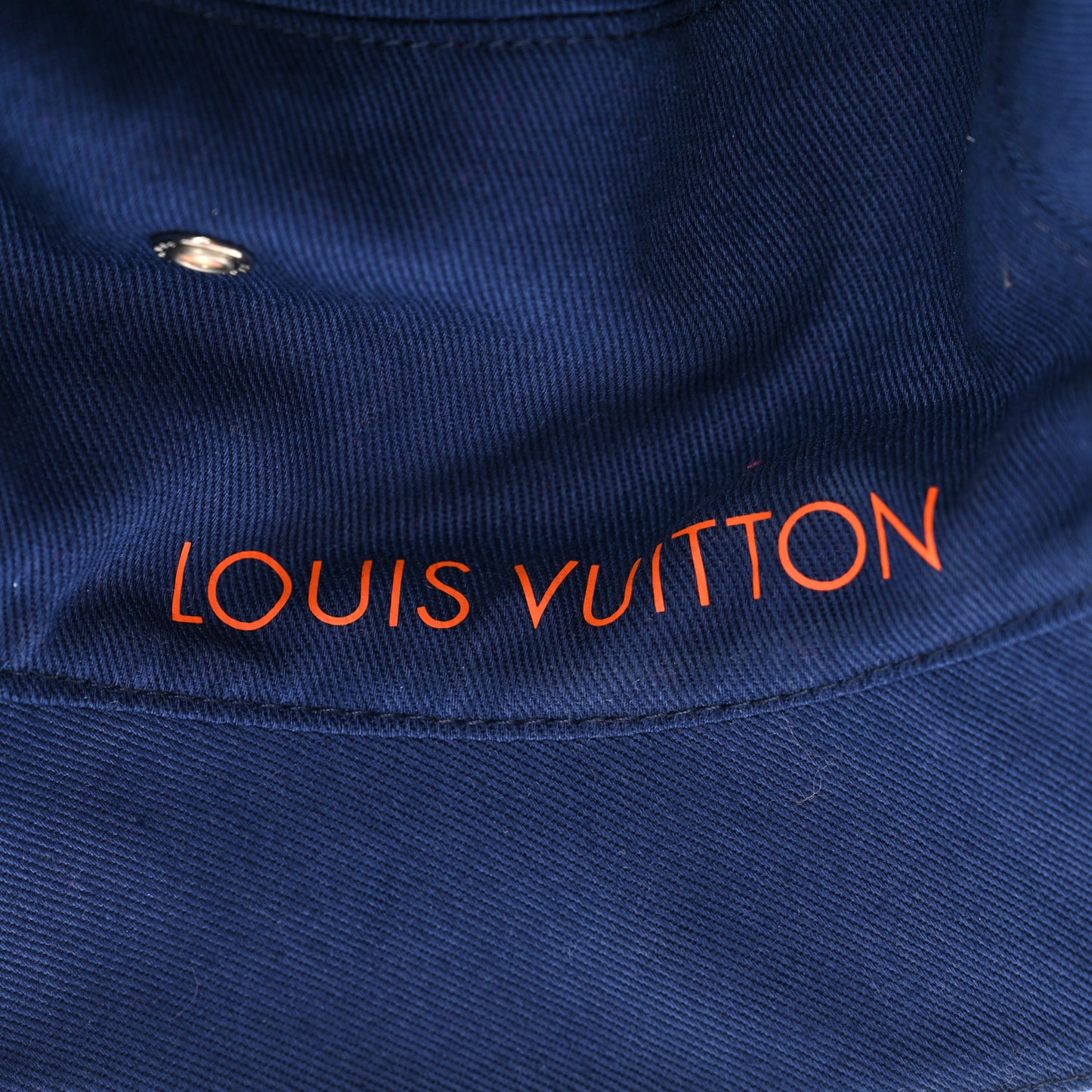 Monogram Denim Transformable Bob Bucket Hat 58 Blue Orange
