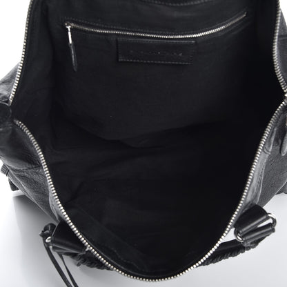 Balenciaga Agneau Giant 21 Silver Hardware Weekender Black 4 of 6