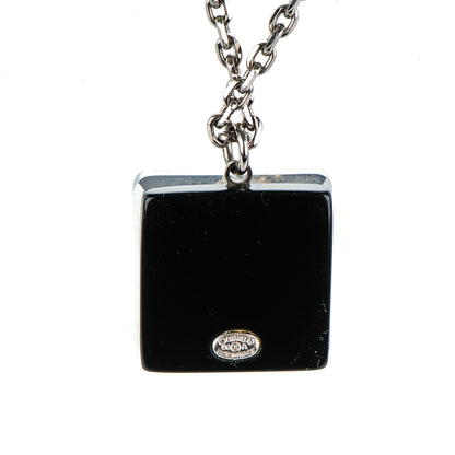 Chanel Crystal CC Square Pendant Necklace 3 of 5