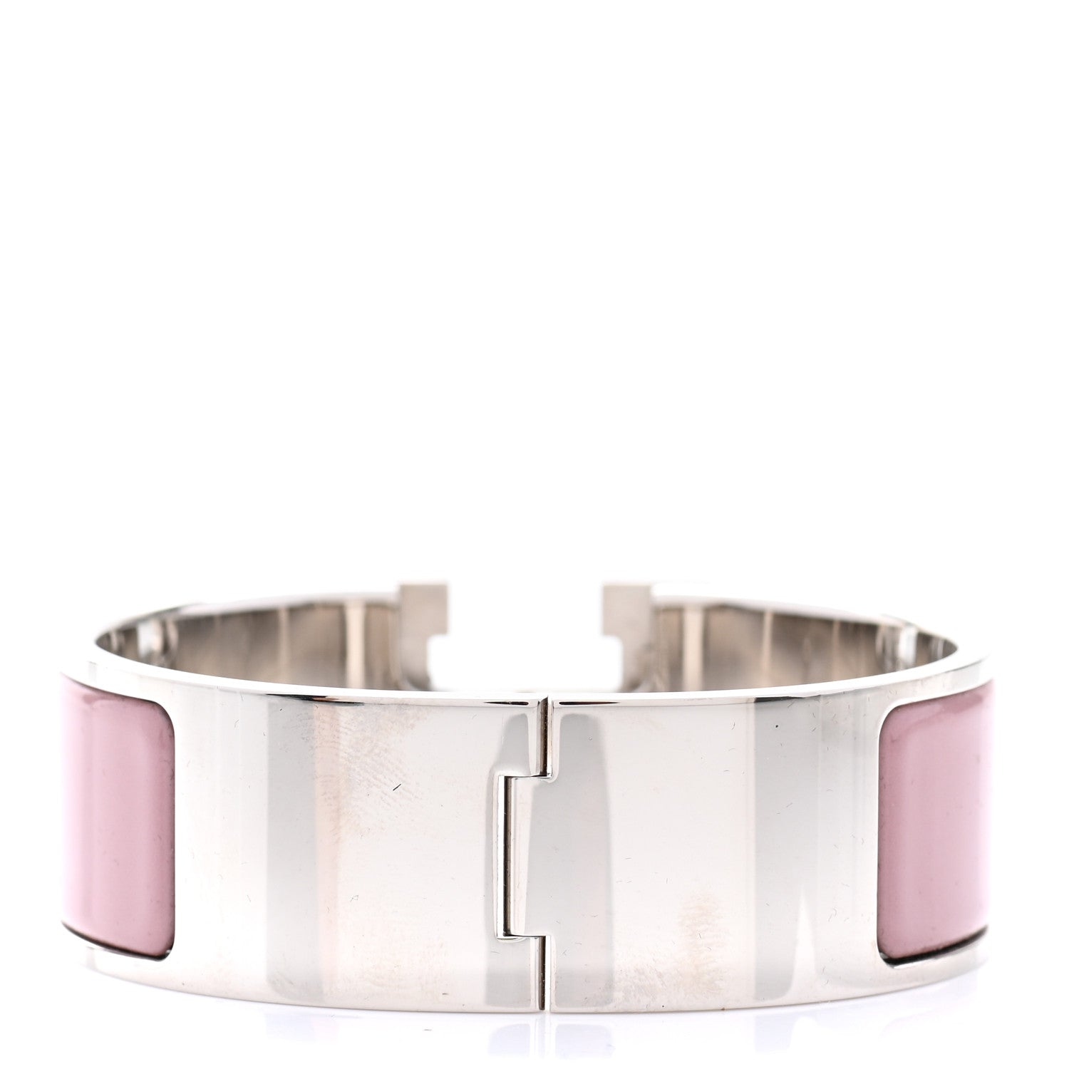 Hermes Enamel Wide Clic Clac H Bracelet PM Rose Poudre 5 of 8