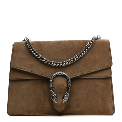 Gucci Suede Medium Dionysus Shoulder Bag Taupe 1 of 14