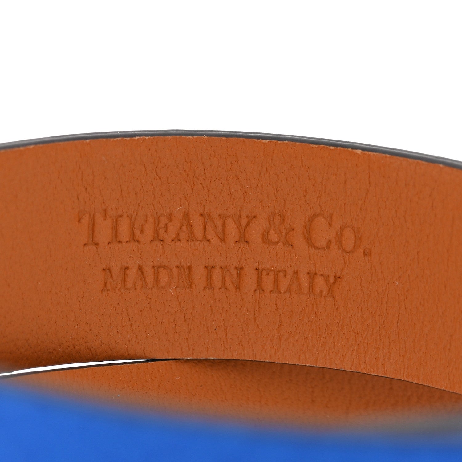 Tiffany Sterling Silver Leather Return to Tiffany Single Wrap Bracelet Cobalt Blue 3 of 4