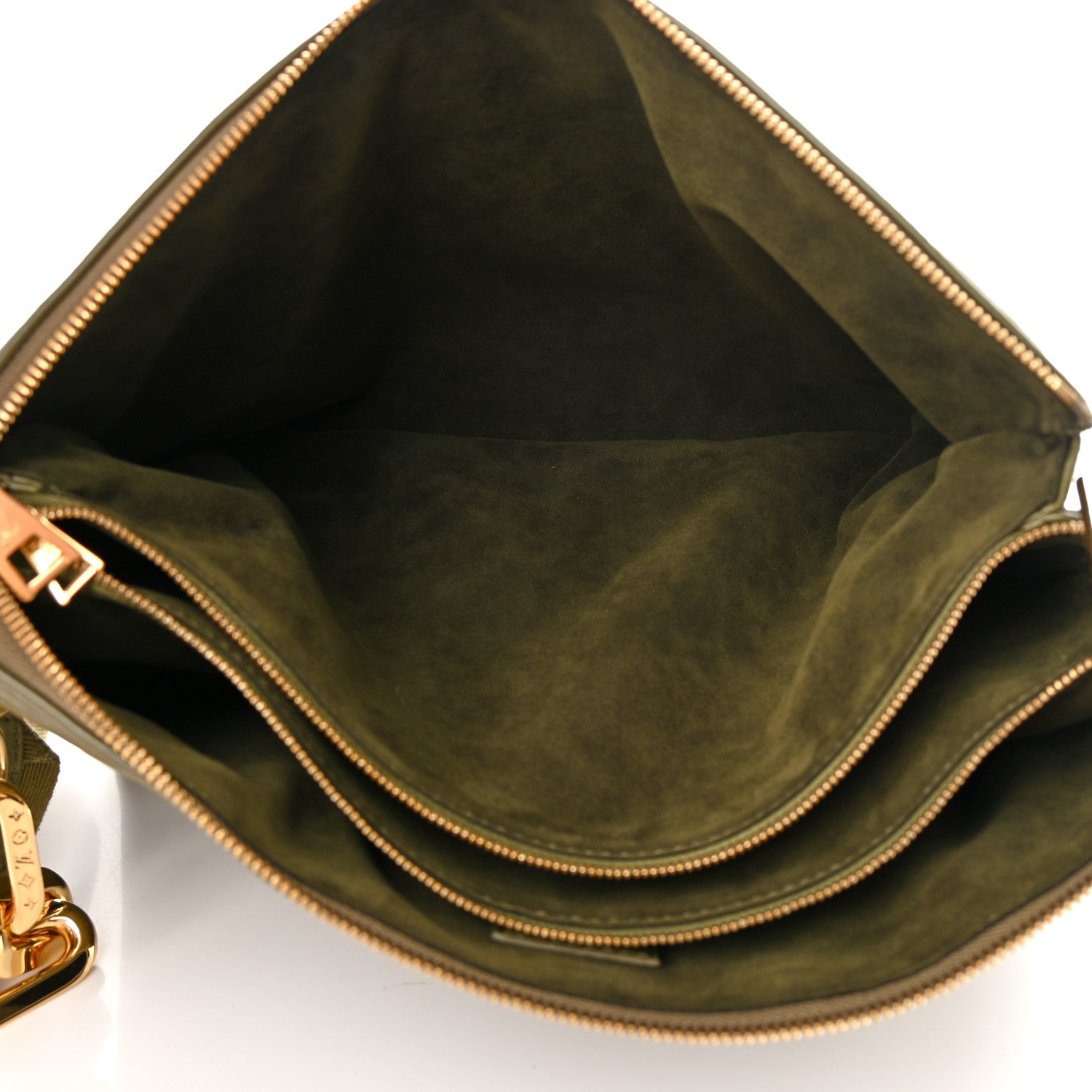 Louis Vuitton Lambskin Embossed Monogram Coussin MM Khaki 5 of 17