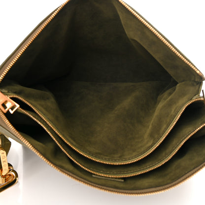 Louis Vuitton Lambskin Embossed Monogram Coussin MM Khaki 5 of 17