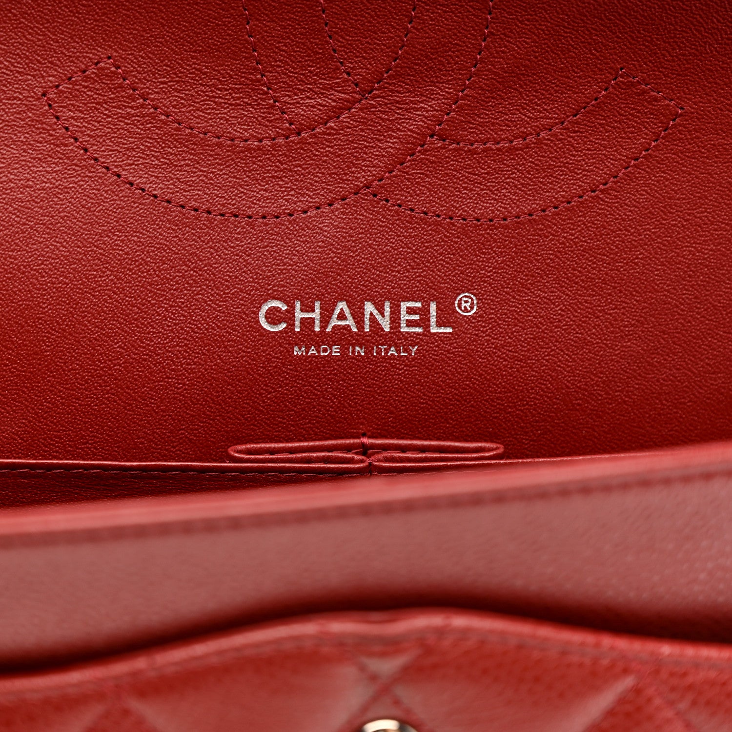 Chanel Caviar Quilted Jumbo Double Flap Dark Red 6 of 12