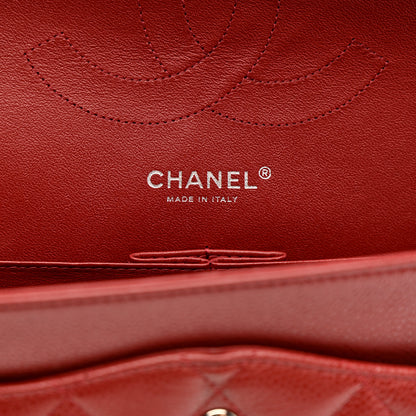 Chanel Caviar Quilted Jumbo Double Flap Dark Red 6 of 12