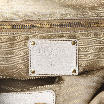 Prada Deerskin Tamponato Hobo White 7 of 13