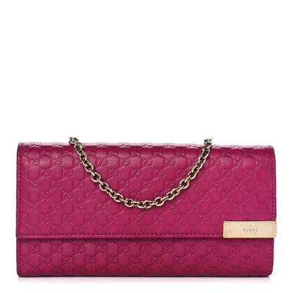 Gucci Soft Microguccissima Dice Chain Wallet Bright Bouganville 1 of 10