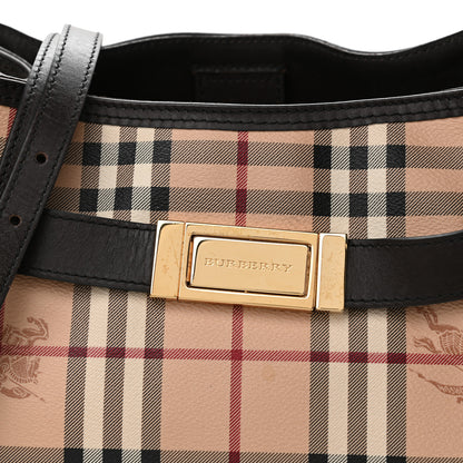 Burberry Haymarket Check Medium Willenmore Hobo Chocolate 9 of 17