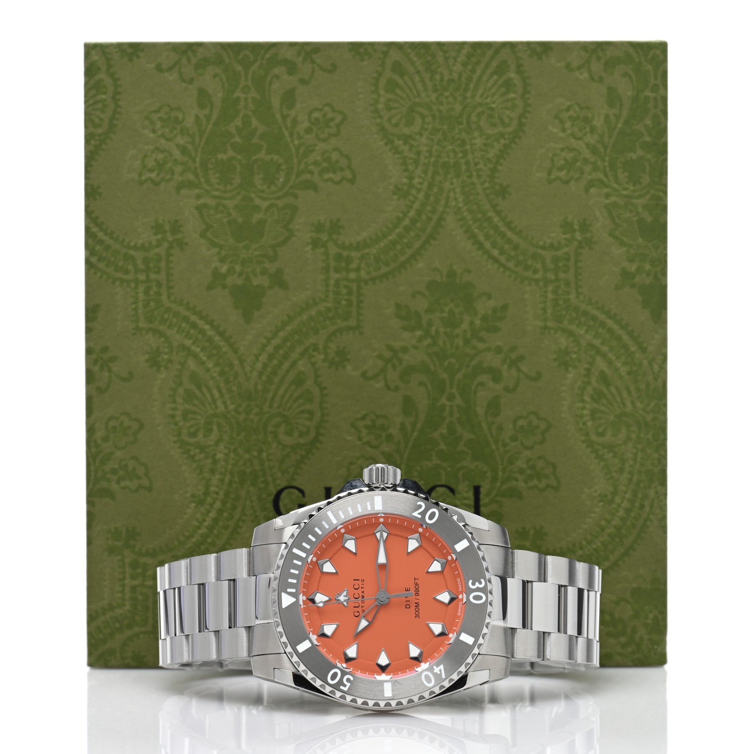 Gucci Stainless Steel 40mm Dive Automatic Watch Orange 5 of 5