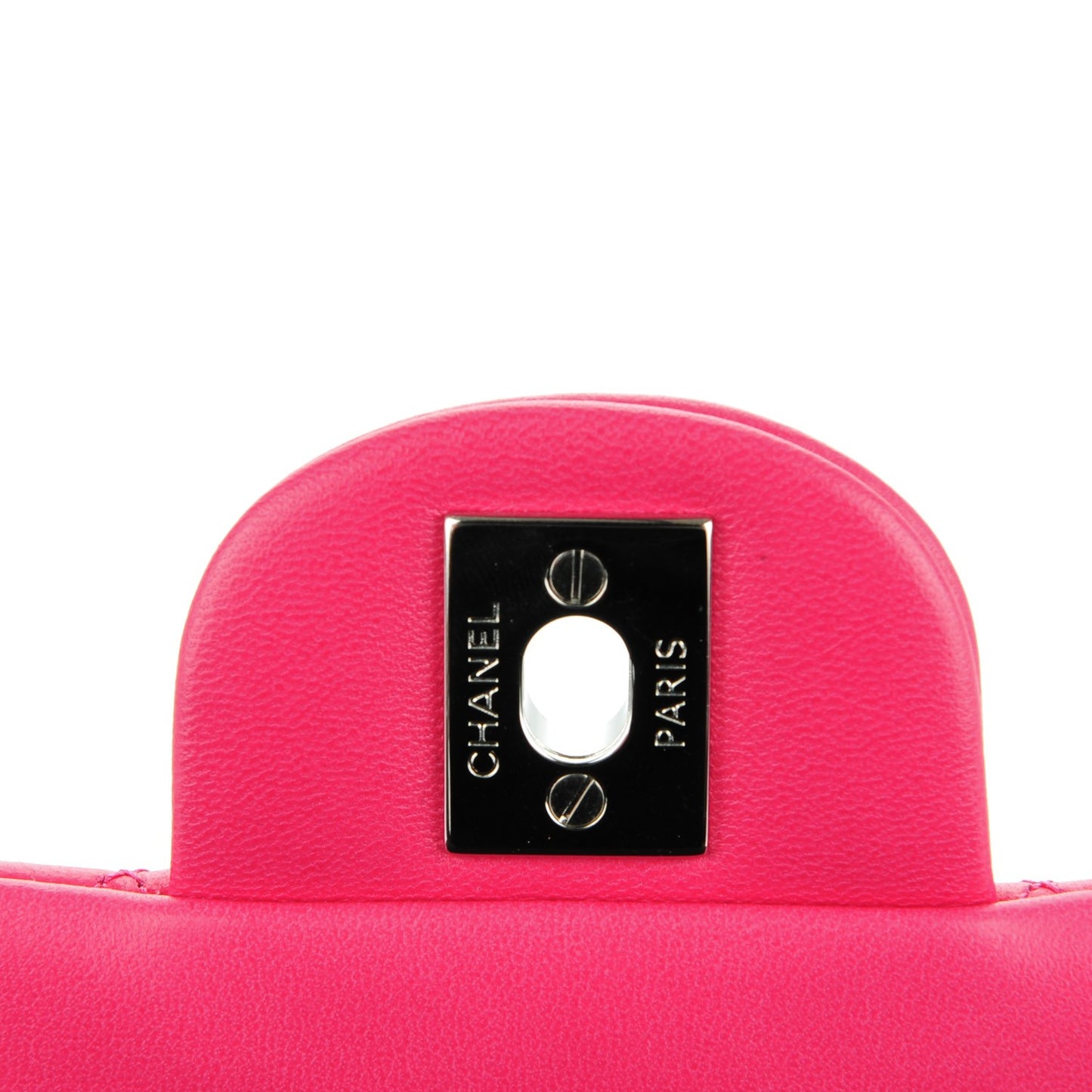 Lambskin Quilted Mini Rectangular Flap Dark Pink