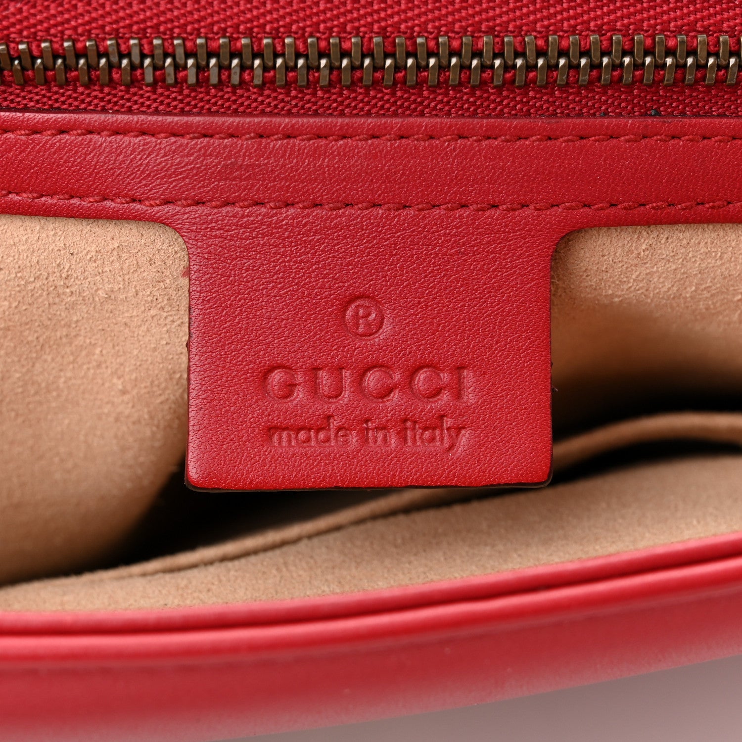 Gucci Calfskin Matelasse Medium GG Marmont Shoulder Bag Hibiscus Red 6 of 10