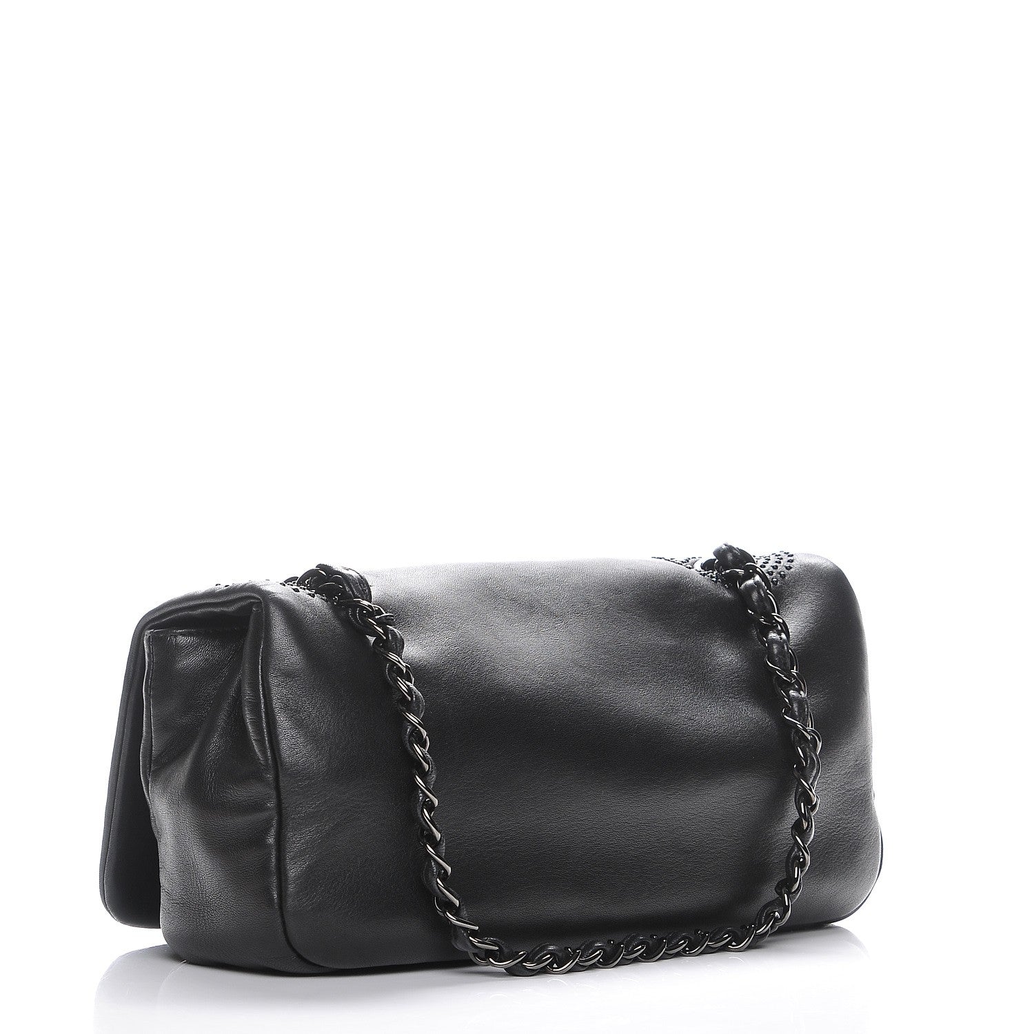 Chanel Lambskin Studded CC East West Flap Black 3 of 7