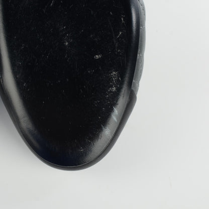 Chanel Lambskin Quilted Cap Toe CC Ballerina Flats 39.5 Charcoal Black 9 of 11