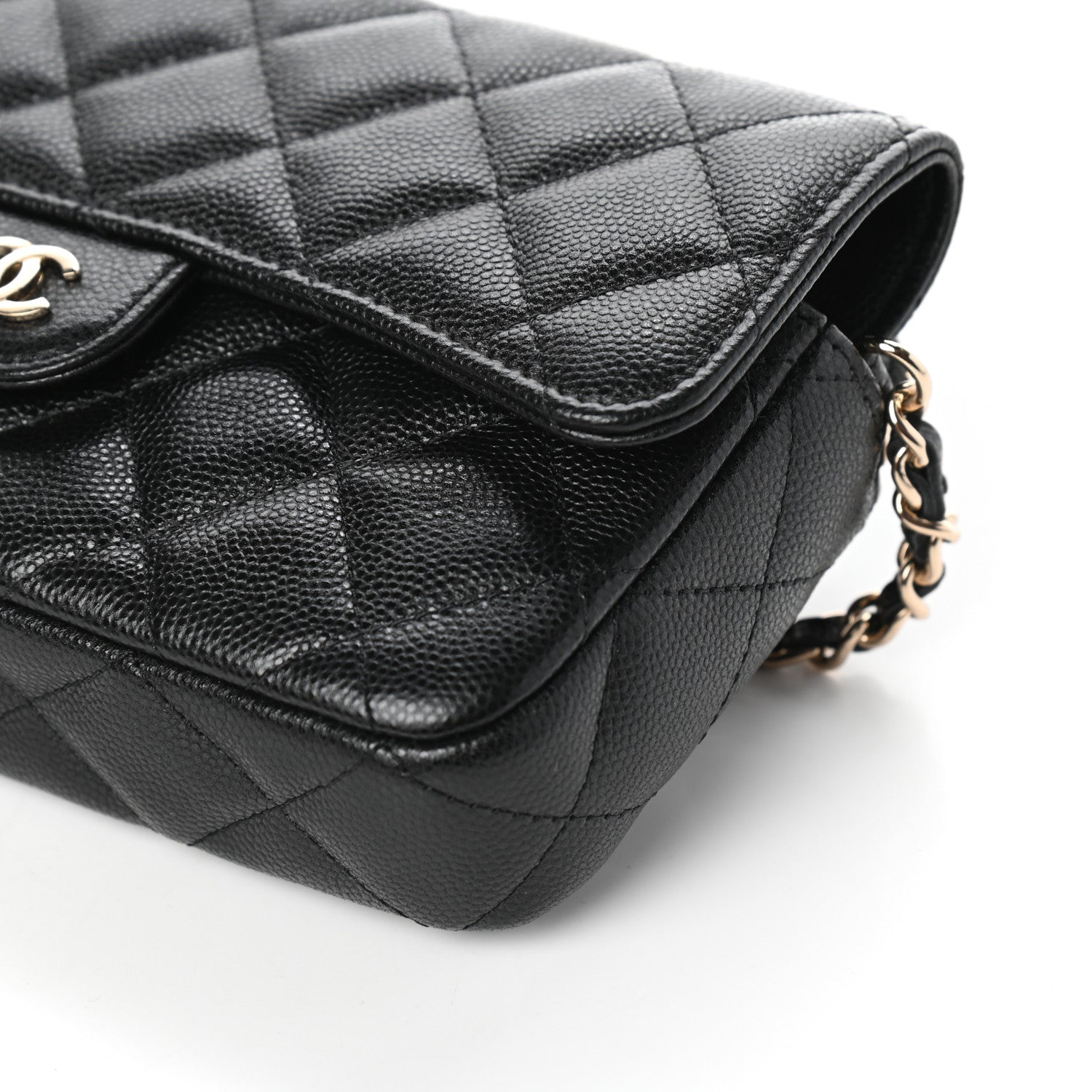 Chanel Caviar Quilted Flap Phone Holder With Chain Black 11 of 11