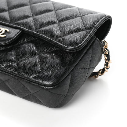 Chanel Caviar Quilted Flap Phone Holder With Chain Black 11 of 11