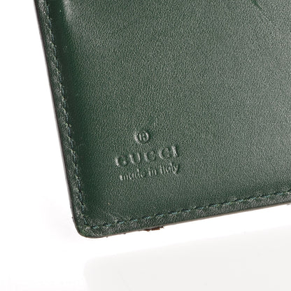 Gucci Crocodile Metal Bar French Flap Wallet Green 6 of 9