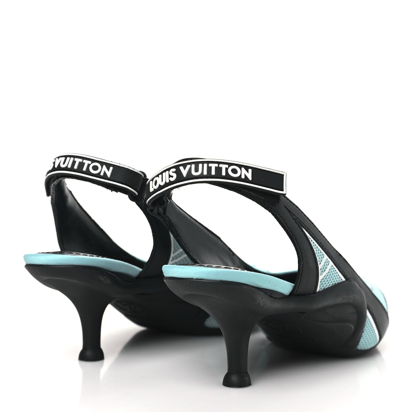 Calfskin Archlight Slingback Pumps 36 Black Blue
