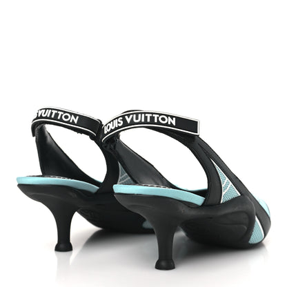 Louis Vuitton Calfskin Archlight Slingback Pumps 36 Black Blue 4 of 8