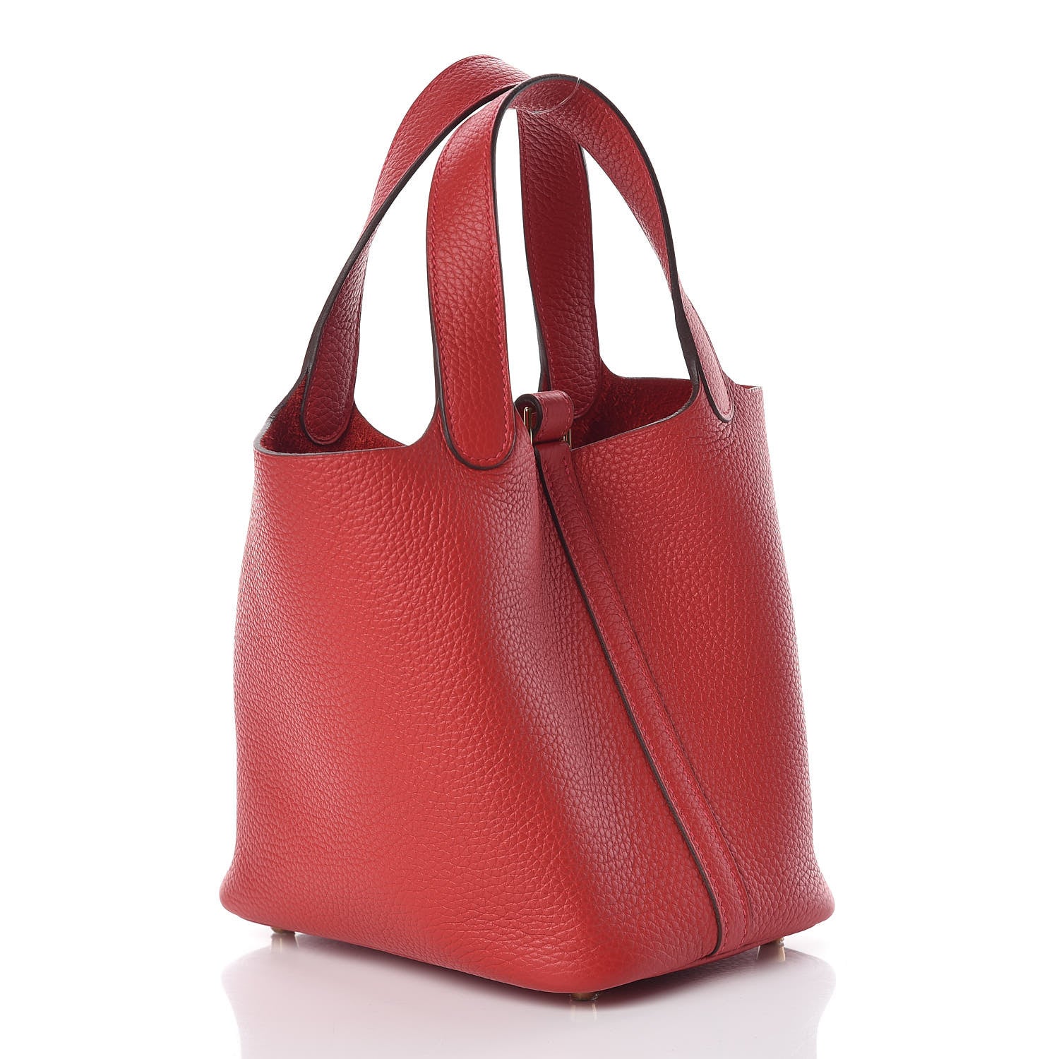 Hermes Taurillon Clemence Picotin Lock 18 PM Rouge Casaque 3 of 9