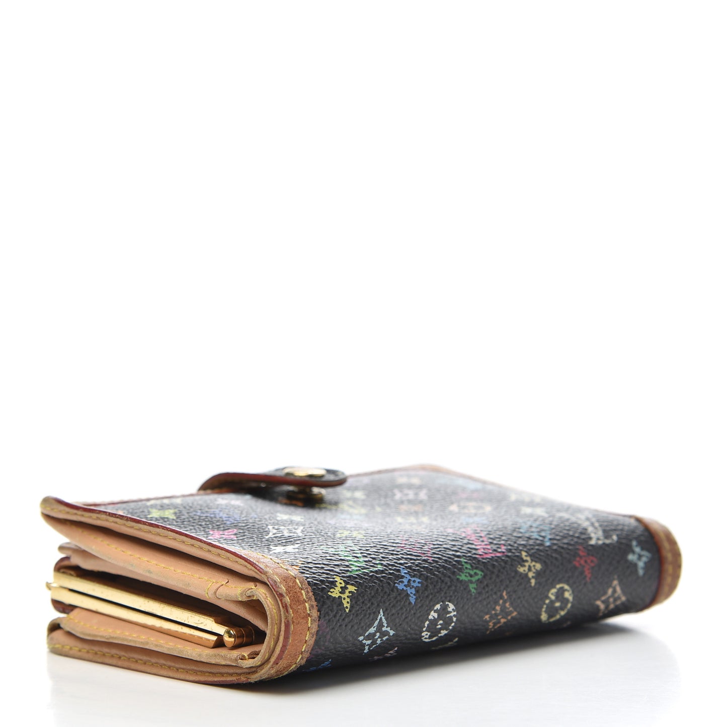 Monogram Multicolor French Purse Wallet Black