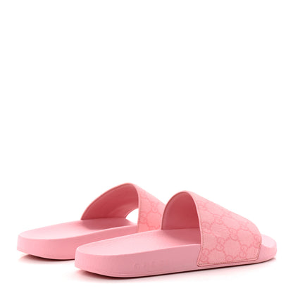 Gucci GG Supreme Monogram Slide Sandals 38 Cotton Candy Dark Cotton Candy 4 of 9