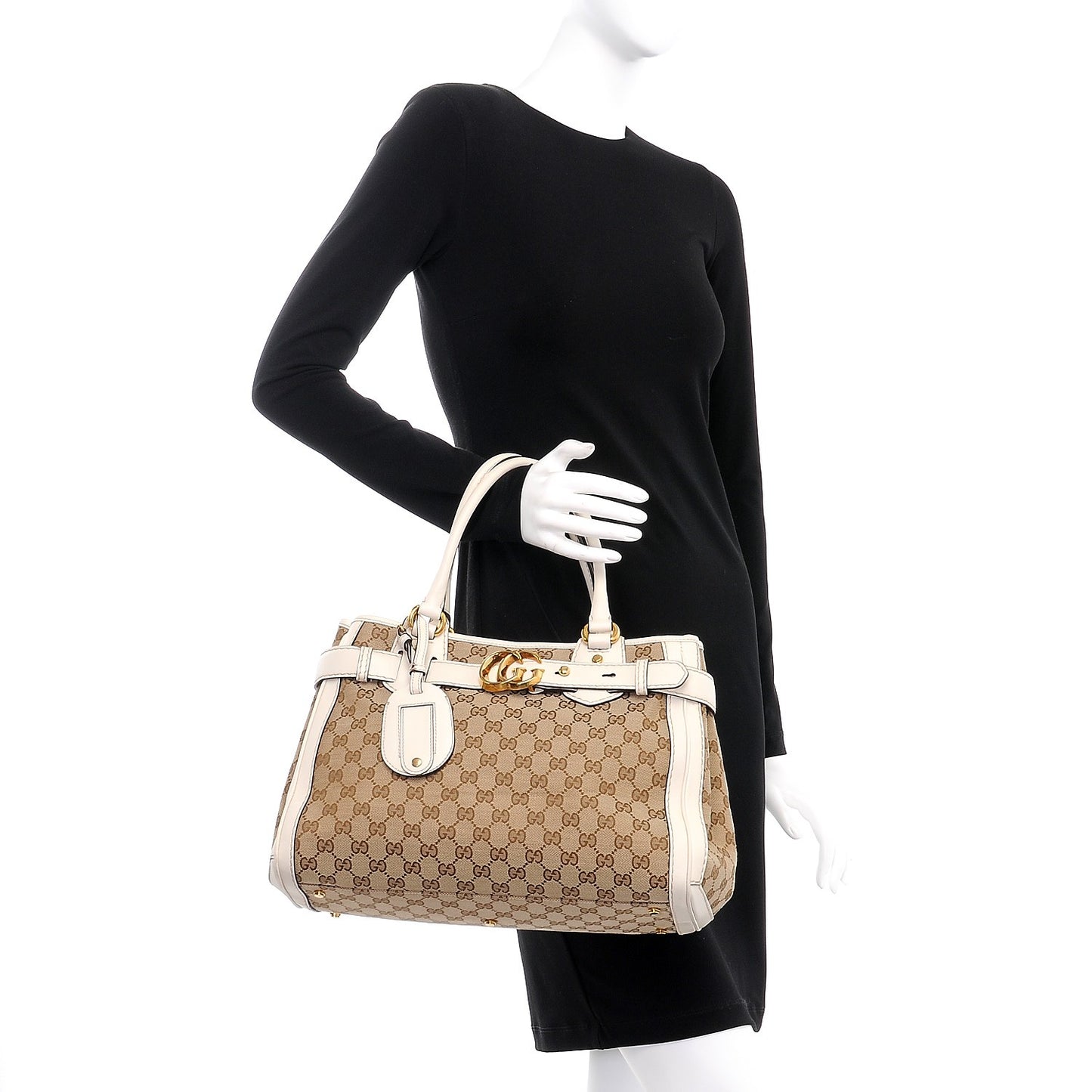 Monogram Medium GG Running Tote Off White