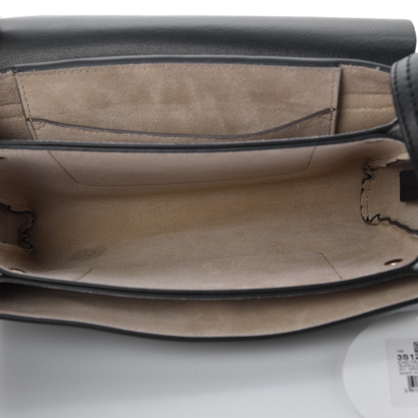 Suede Calfskin Small Faye Shoulder Bag Black