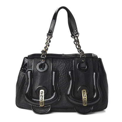 Fendi Nappa Patent B Bag Black 1 of 9