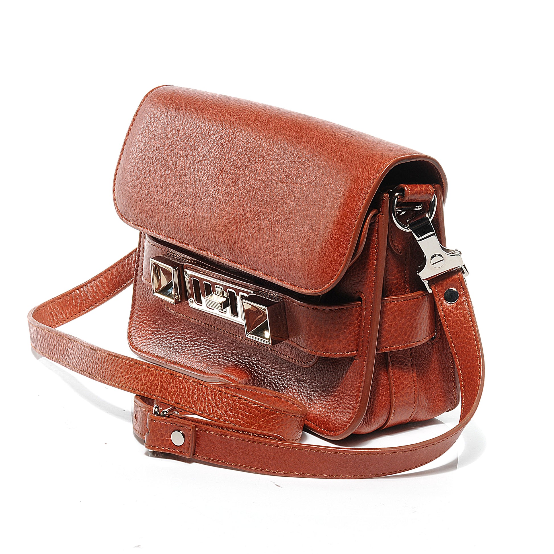 Proenza Schouler Leather Mini PS11 Classic Shoulder Bag Saddle 3 of 9