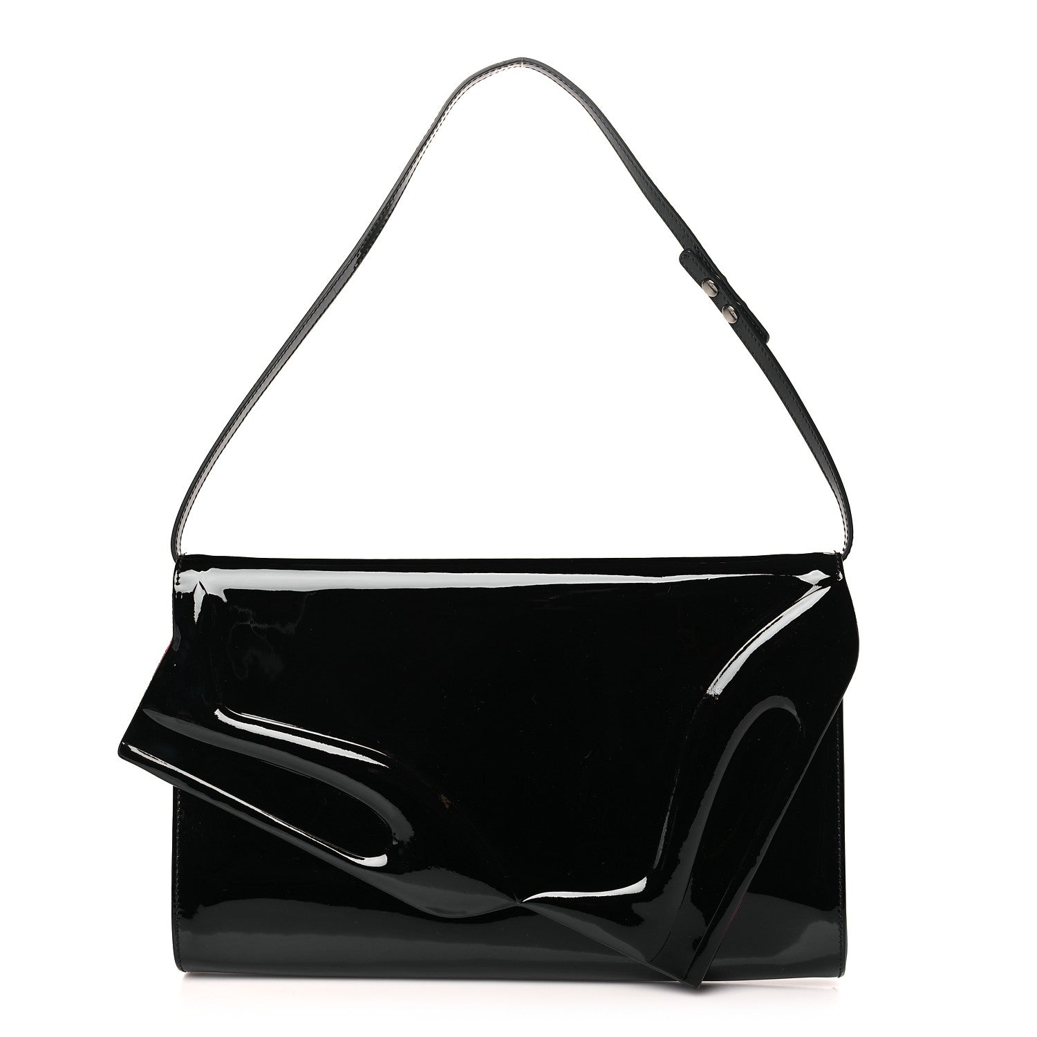 Christian Louboutin Patent So Kate Baguette Clutch Black 1 of 8