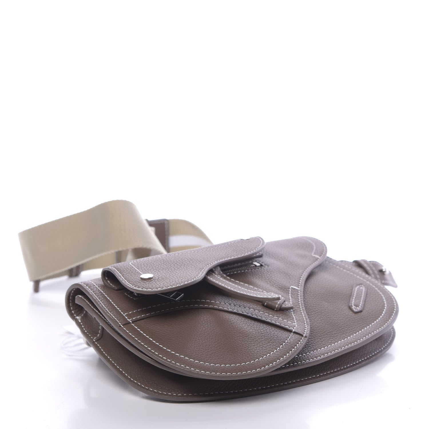 Christian Dior X KAWS Grained Calfskin Saddle Pouch Marron Multicolor 4 of 10