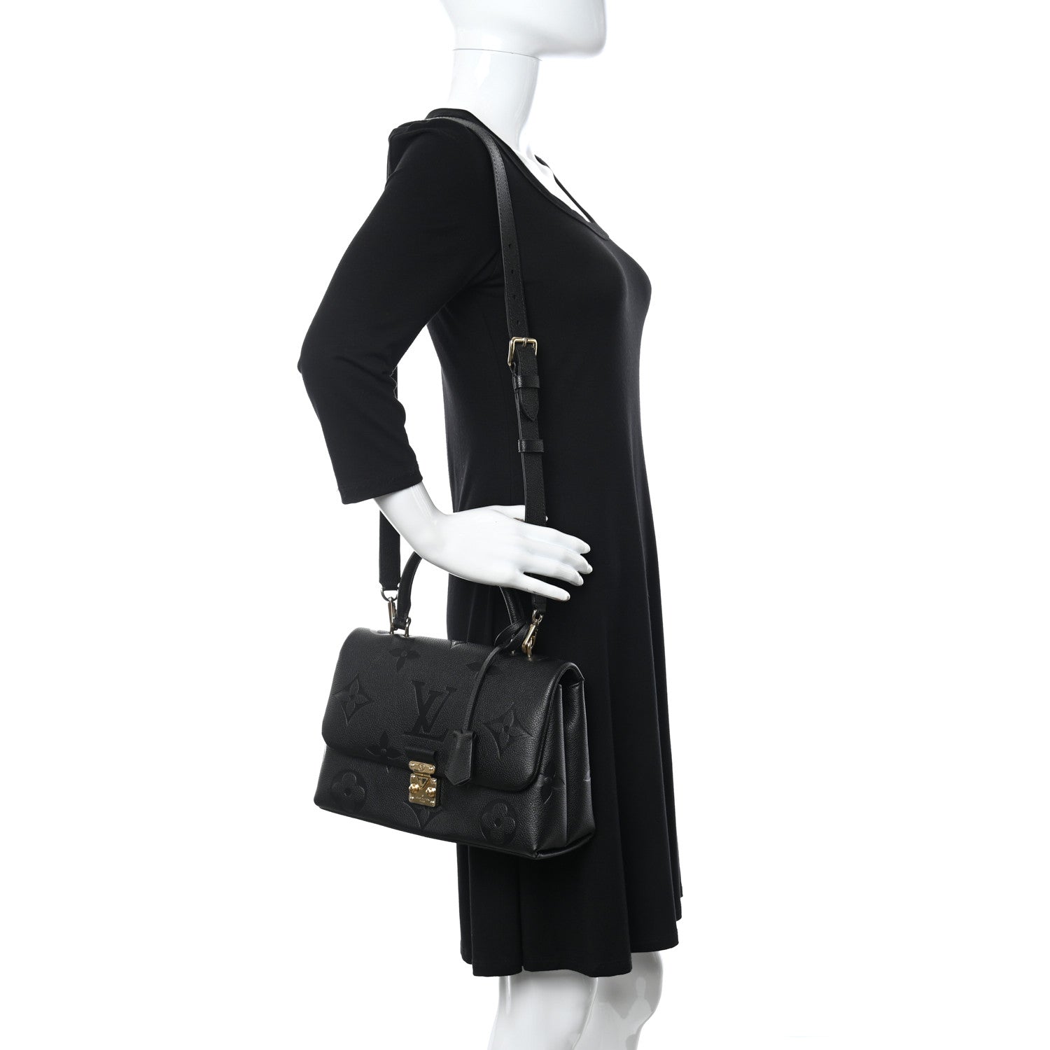 Louis Vuitton Empreinte Monogram Giant Madeleine MM Black 2 of 9