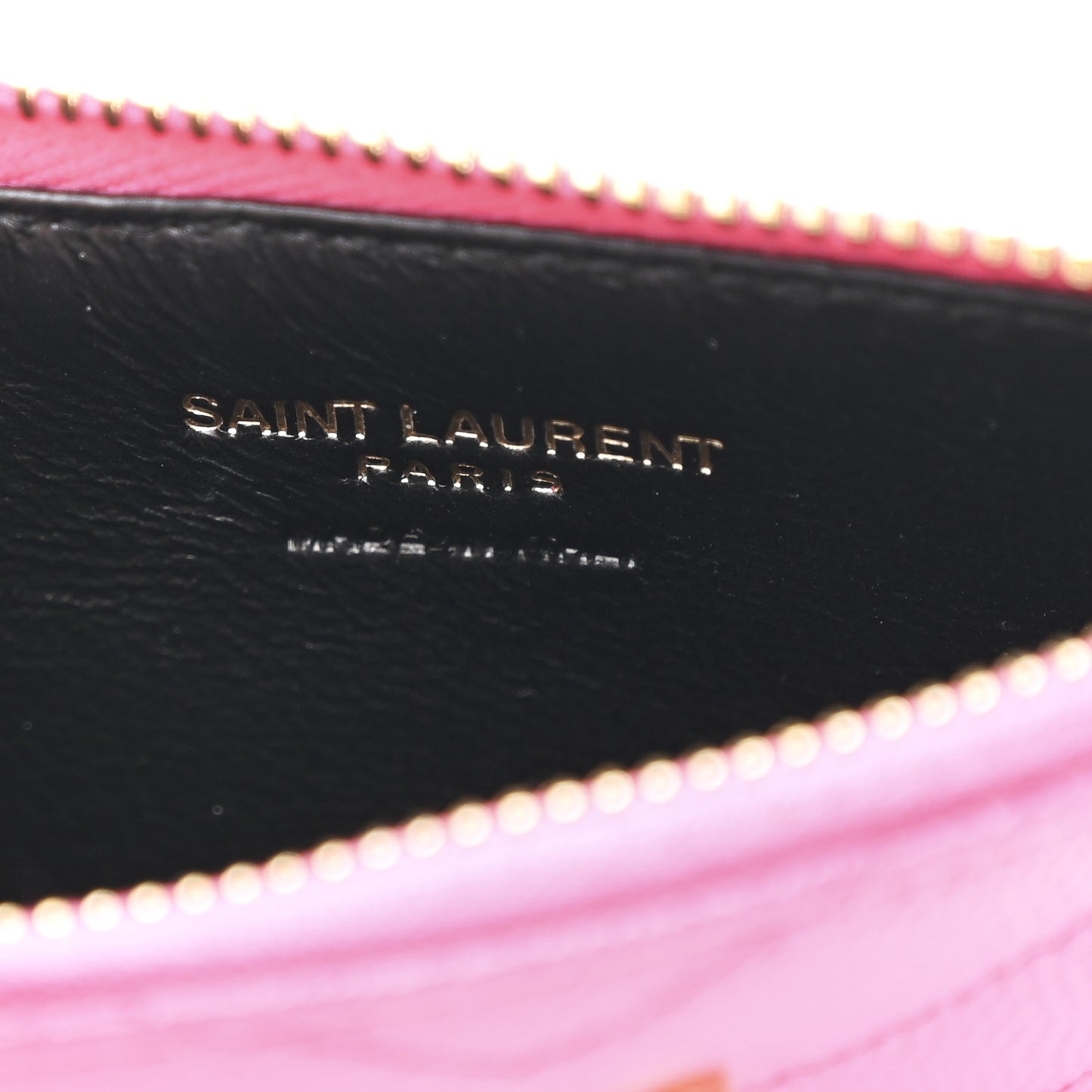 Grain De Poudre Matelasse Chevron Monogram Fragments Zippered Card Case Fresh Fuxia