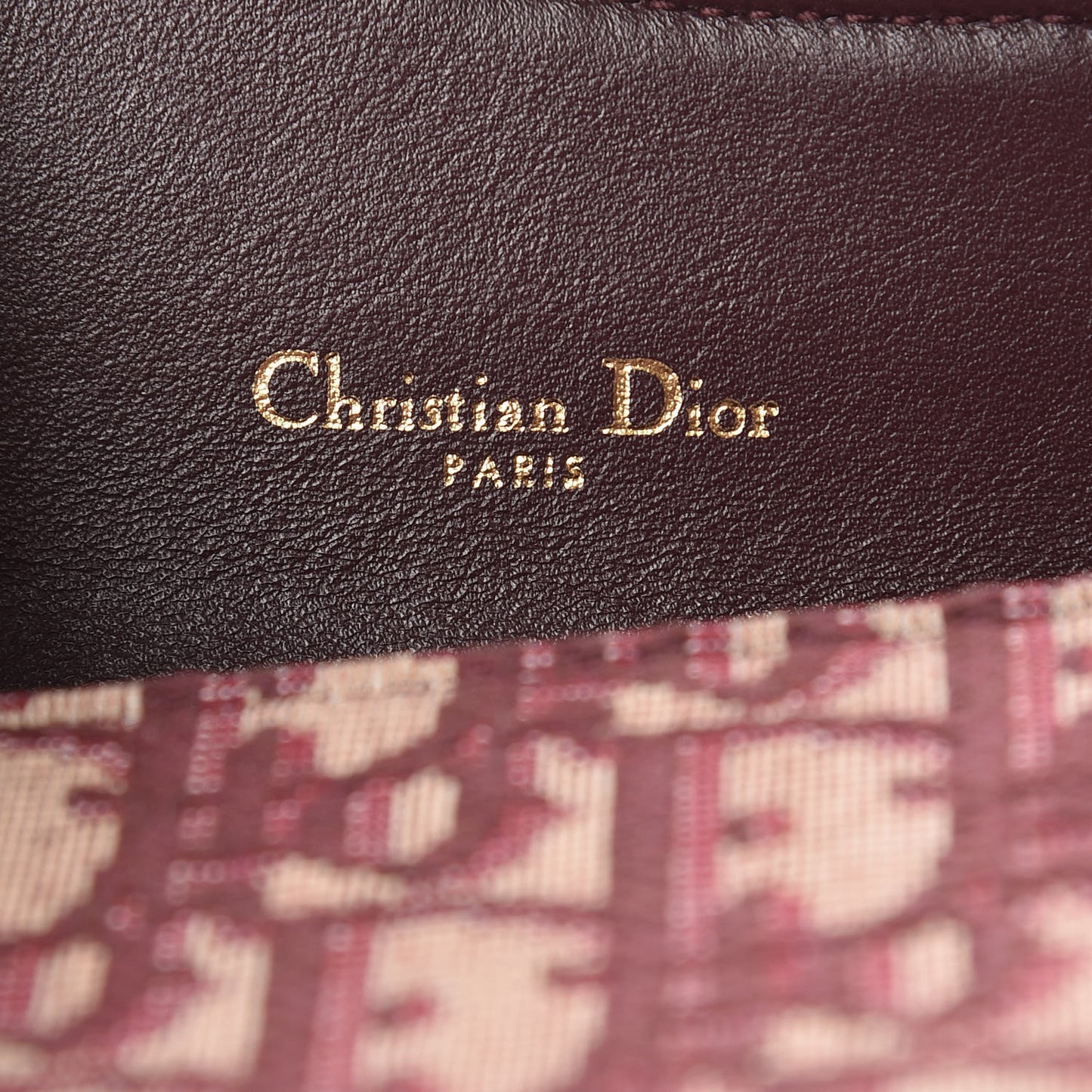 Oblique Saddle Card Holder Bordeaux