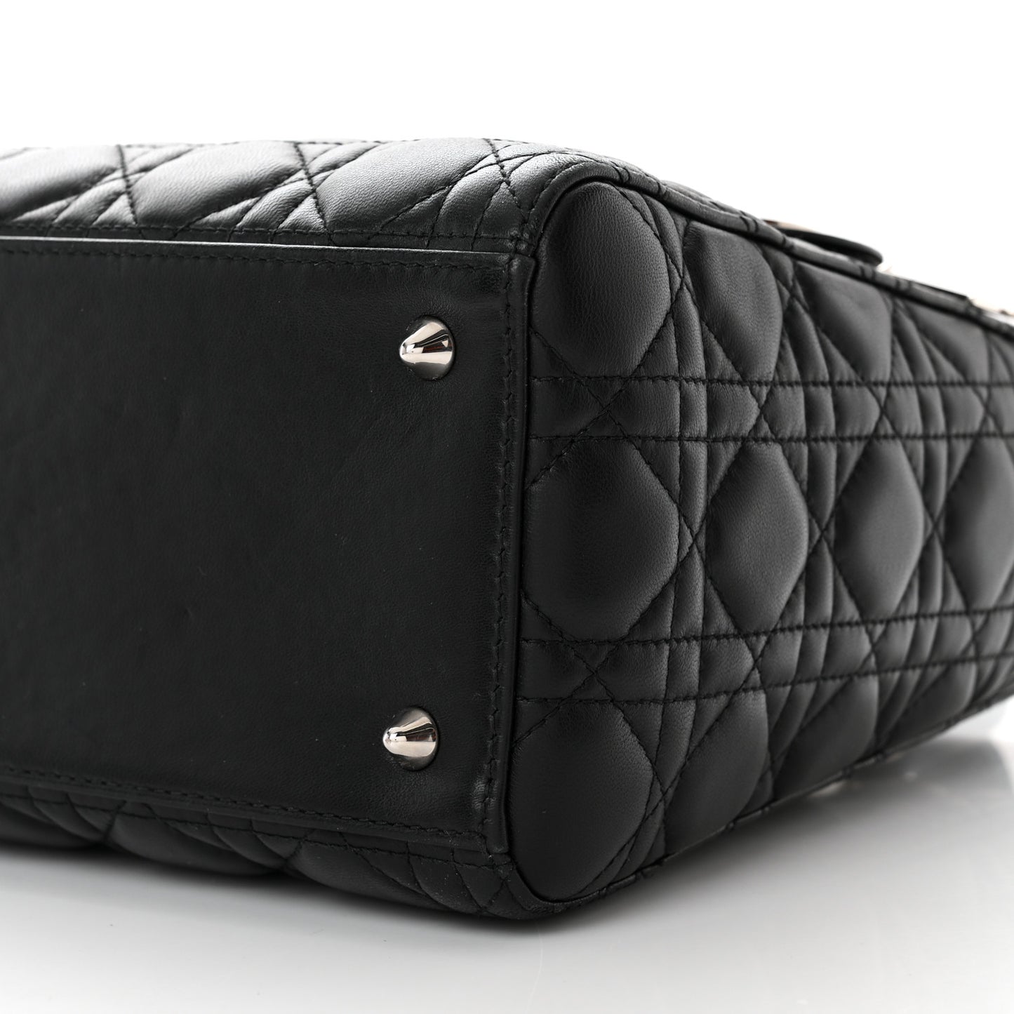 Lambskin Cannage Medium Lady Dior Black