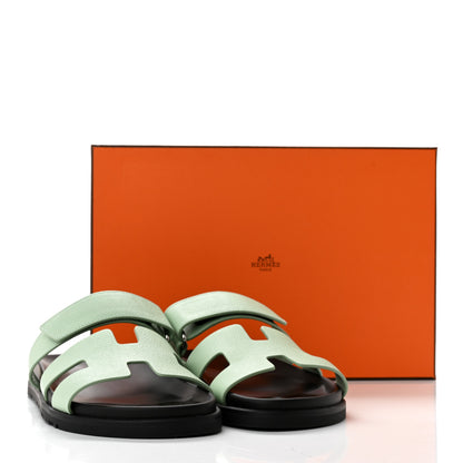 Hermes Epsom Womens Chypre Sandals 38 Vert Jade 9 of 9