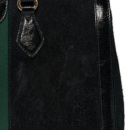 Gucci Suede Patent GG Web Medium Ophidia Tote Bag Black 13 of 13