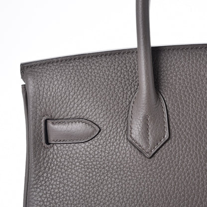 Hermes Taurillon Clemence Birkin 30 Etain 7 of 37