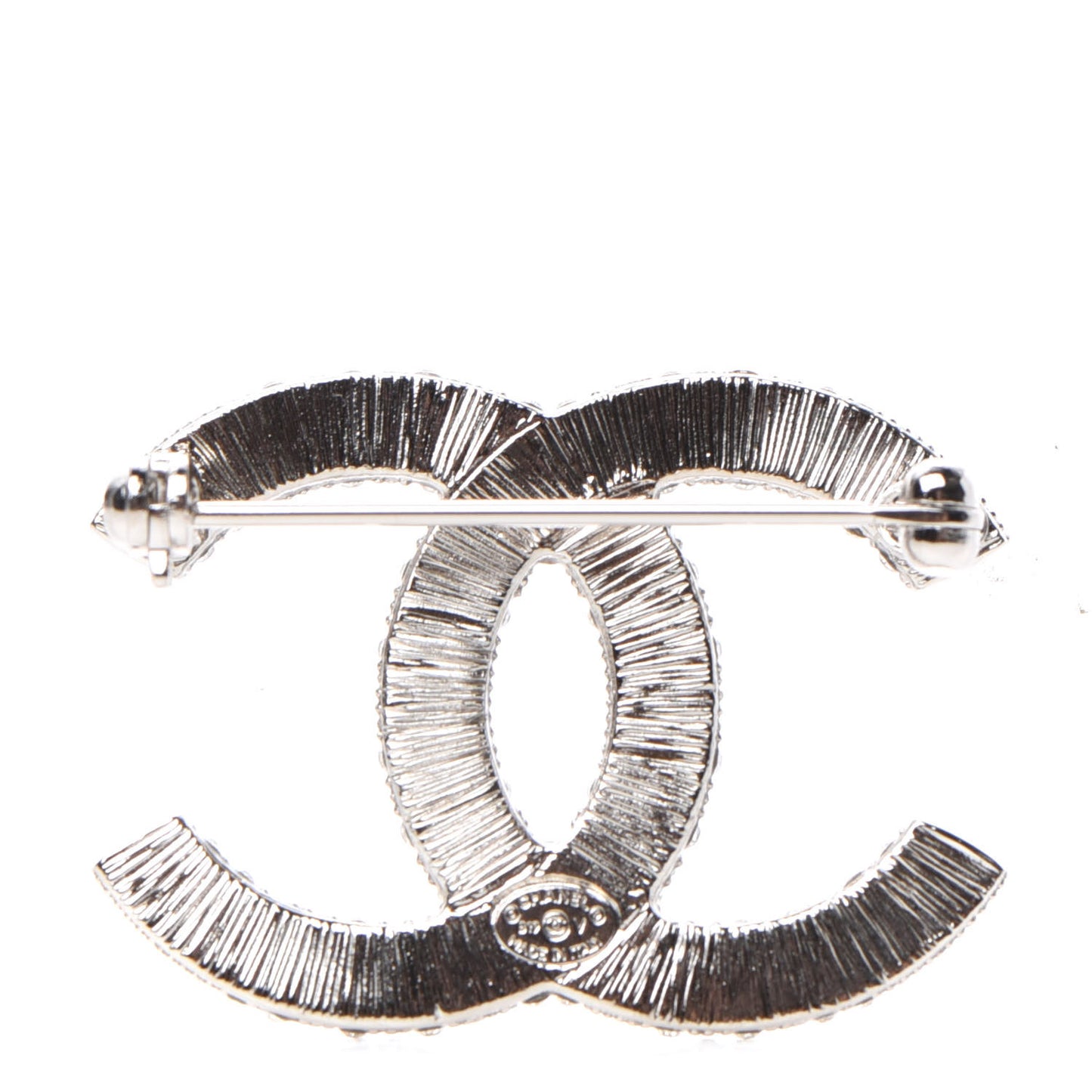 Crystal CC Brooch Silver