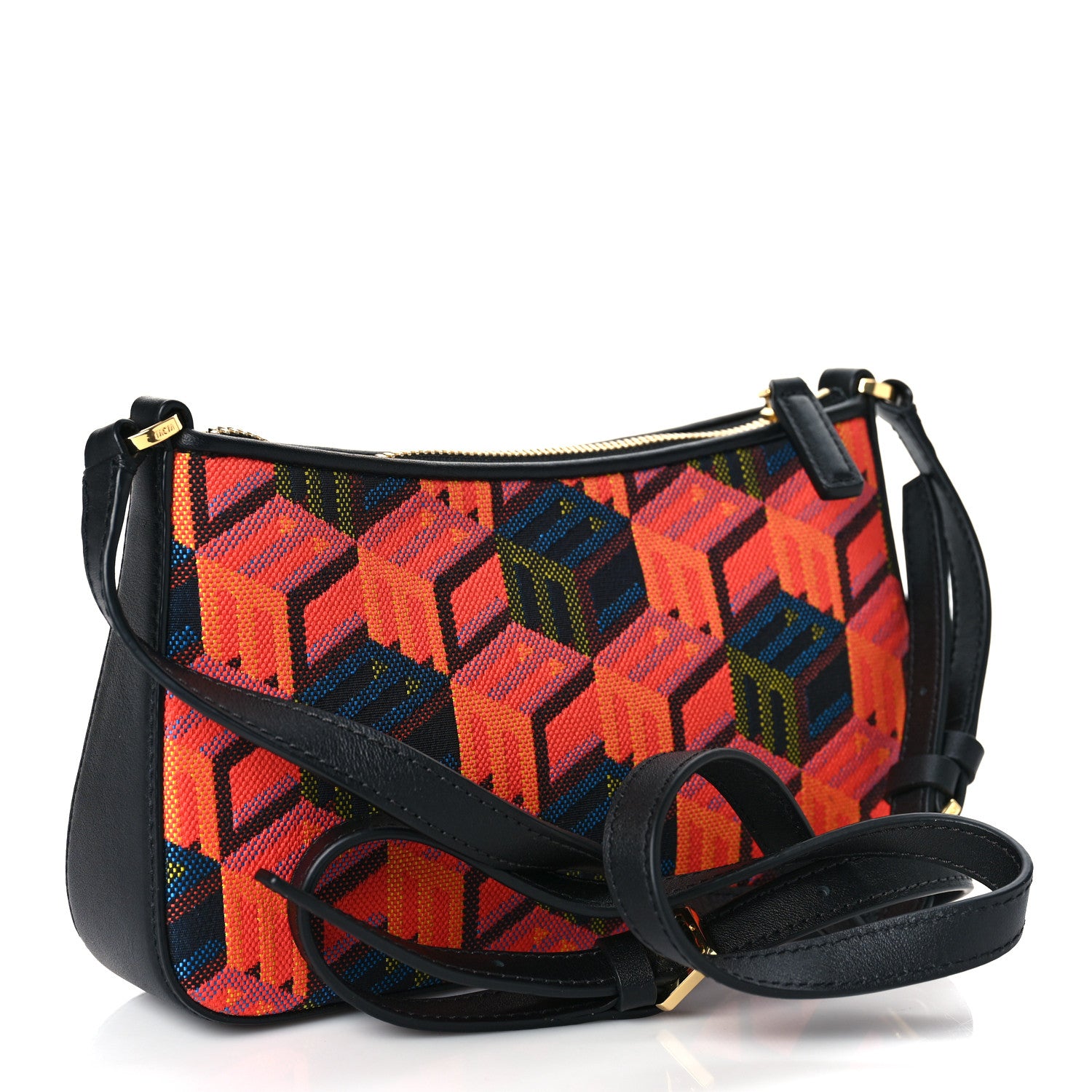 MCM Jacquard Cubic Monogram Rockstar Shoulder Bag Multicolor 2 of 8