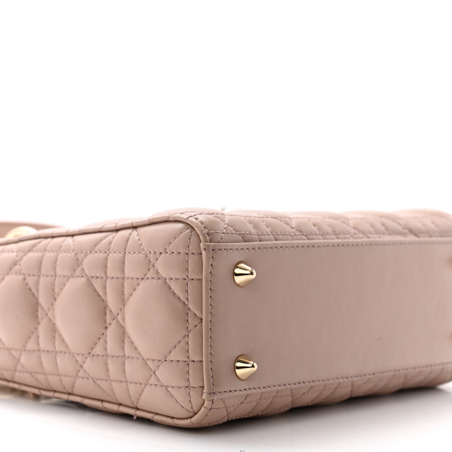 Lambskin Cannage Small Lucky Badges My Lady Dior Taupe