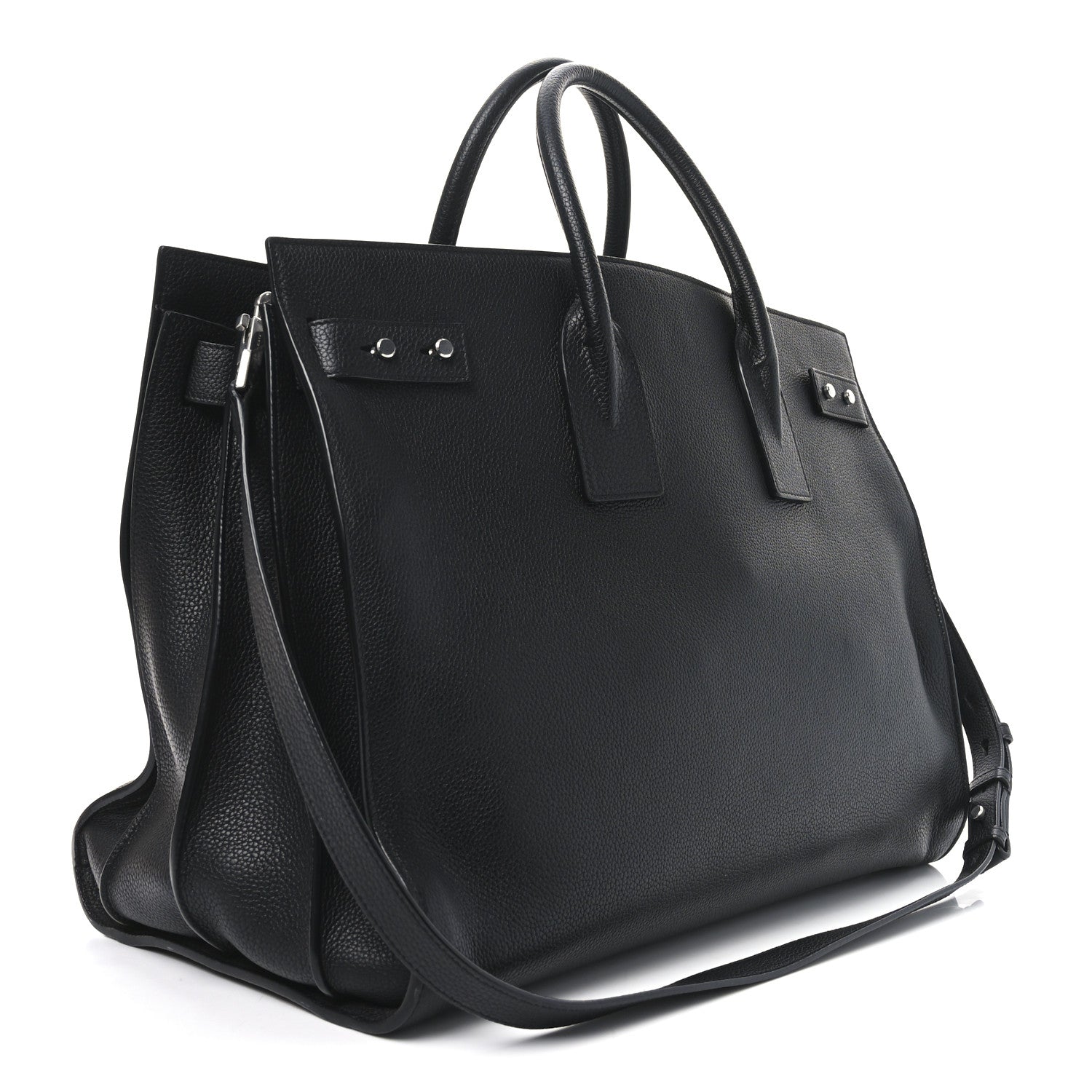 Saint Laurent Grained Calfskin Large Souple Sac De Jour Black 4 of 11