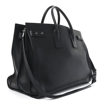 Saint Laurent Grained Calfskin Large Souple Sac De Jour Black 4 of 11